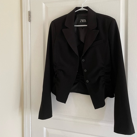 ZARA Ruched Blazer - Picture 1 of 4